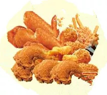 丽江脆皮鸡腿4块+香辣鸡翅4块+奥尔良烤翅4块+湾仔鸡块+薯条